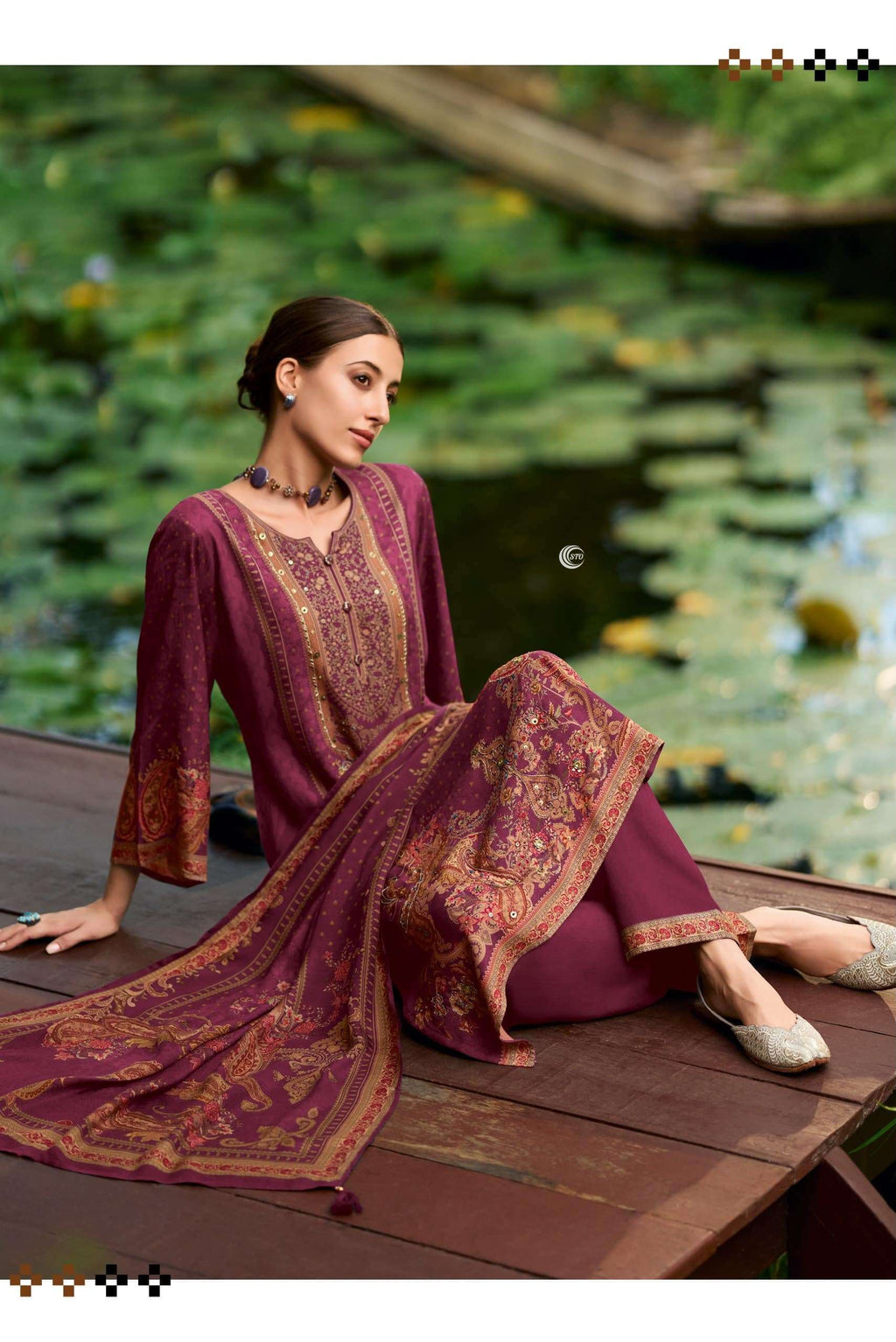 PURE COTTON PRINT WITH EMBROIDERY SUIT