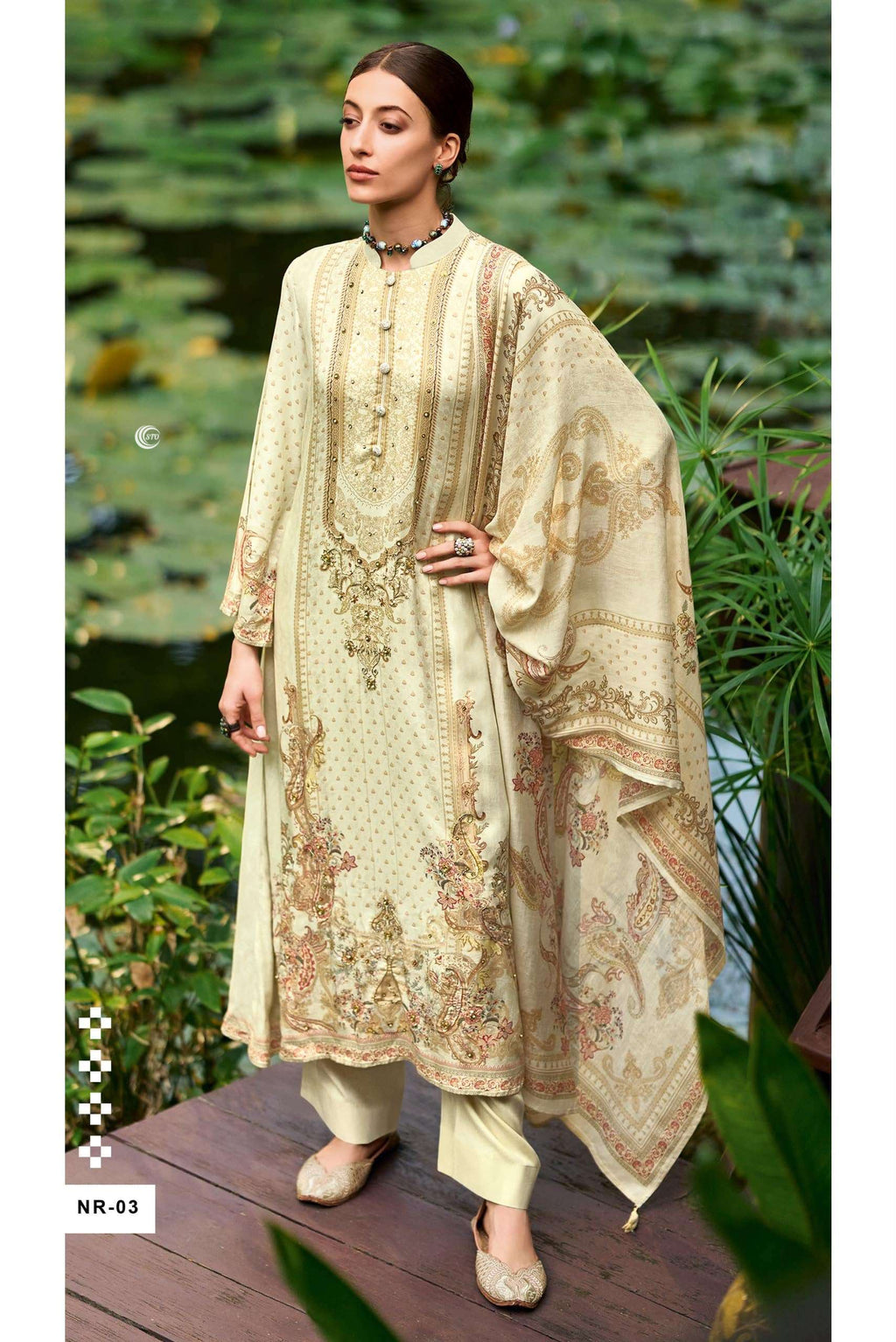 PURE COTTON PRINT WITH EMBROIDERY SUIT