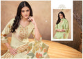 LINEN SILK PRINT WITH EMBROIDERY SUIT