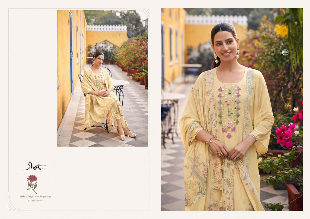 PURE BEMBERG HABUTAI SILK EMBROIDERED SUITS