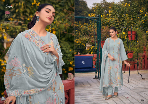 PURE BEMBERG HABUTAI SILK EMBROIDERED SUITS