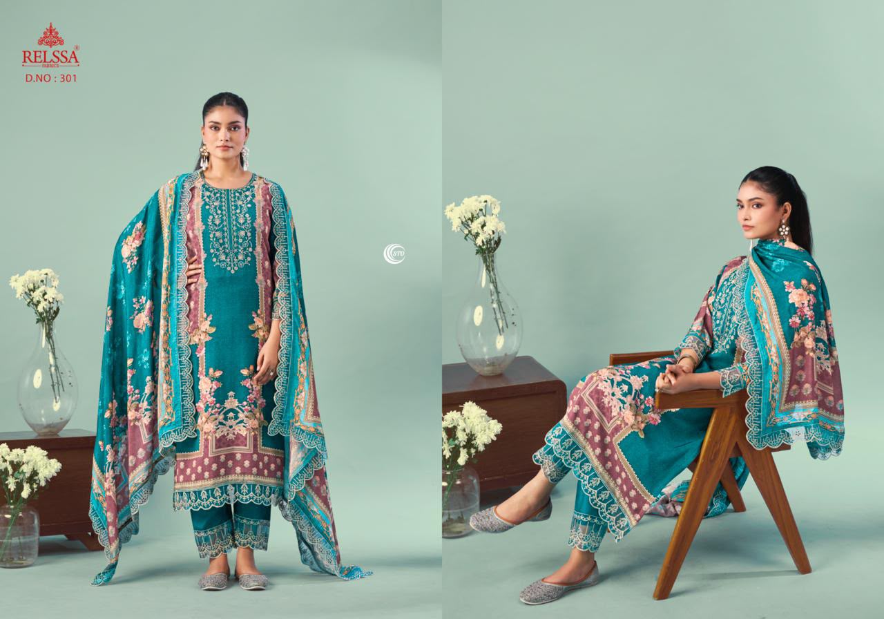 PURE COTTON PRINT WITH EMBROIDRY SUIT WITH CHIFFON DUPATTA
