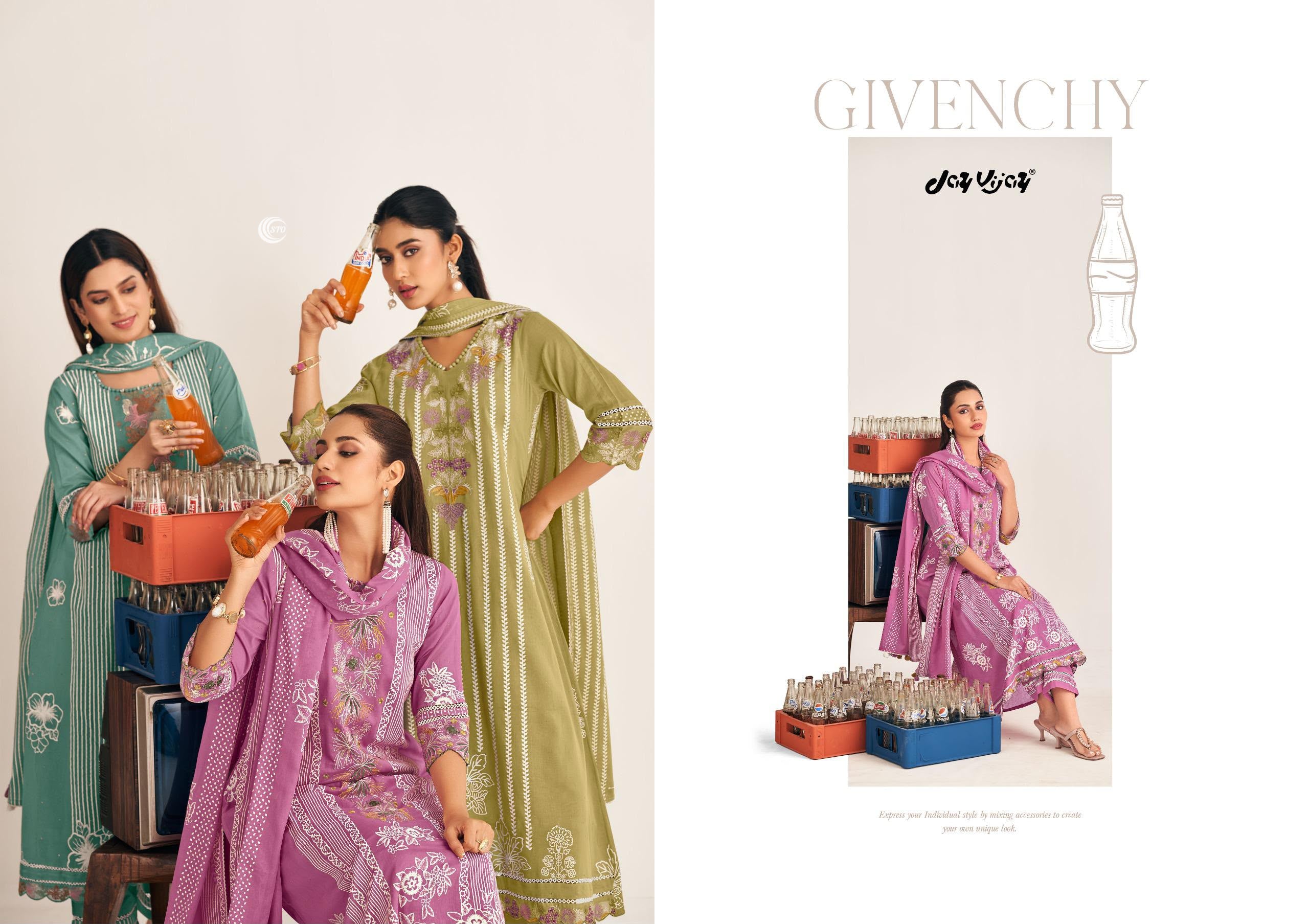 PURE MUL COTTON PRINT WITH EMBROIDERY SUIT