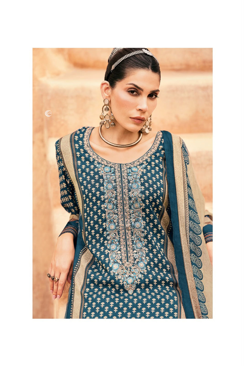 COTTON PRINT WITH EMBROIDERY SUIT