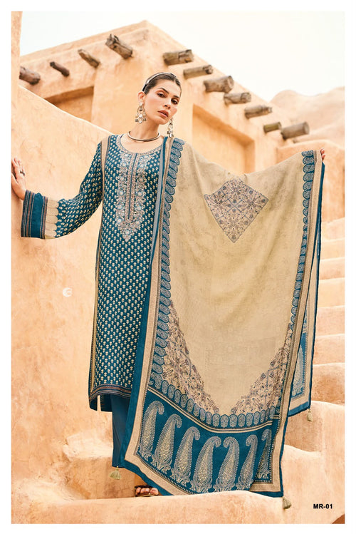 COTTON PRINT WITH EMBROIDERY SUIT